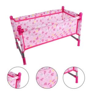 Pink Simulation Doll Stroller Set for Pretend Play