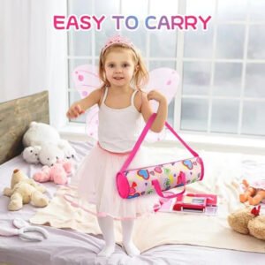 Pink Baby Doll Crib Toy with Carry Bag